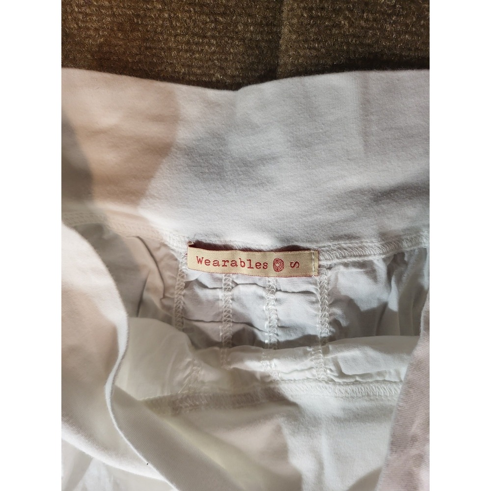 XCVI Wearables Skirt Womens S Ruched Stretch White Josette Pull On Y2K - Picture 3 of 3